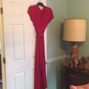 Michael Kors magenta wrap dress